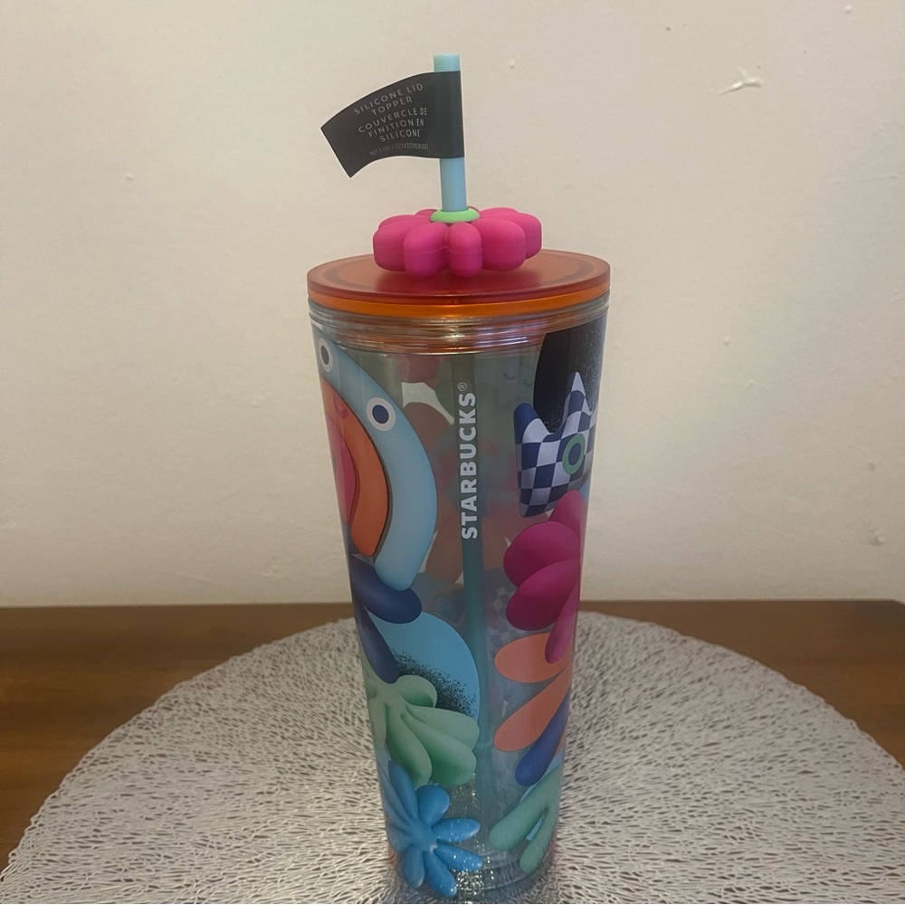 Starbucks Multicolor Tumbler with Fun Straw